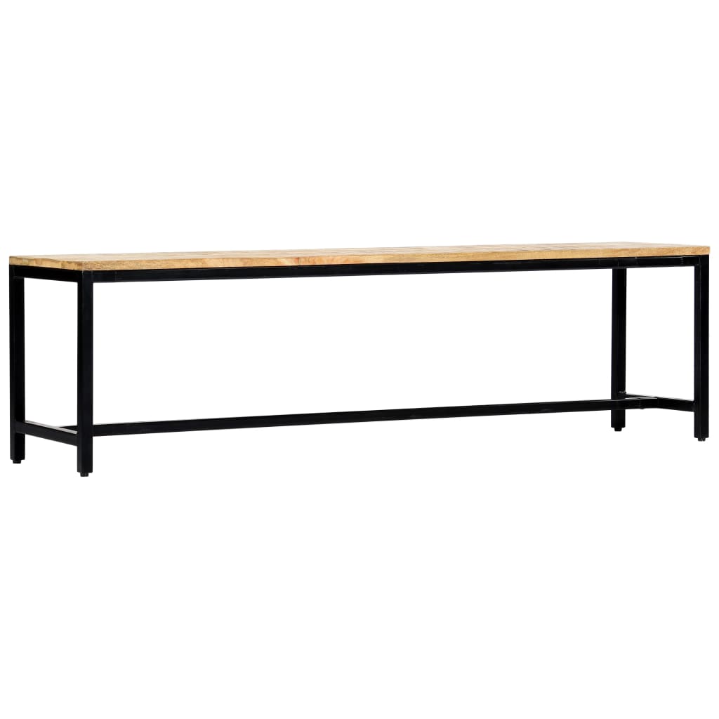 Banc à dîner 160 cm Bois de manguier massif brut Bancs de cuisine & salle à manger vidaXL   