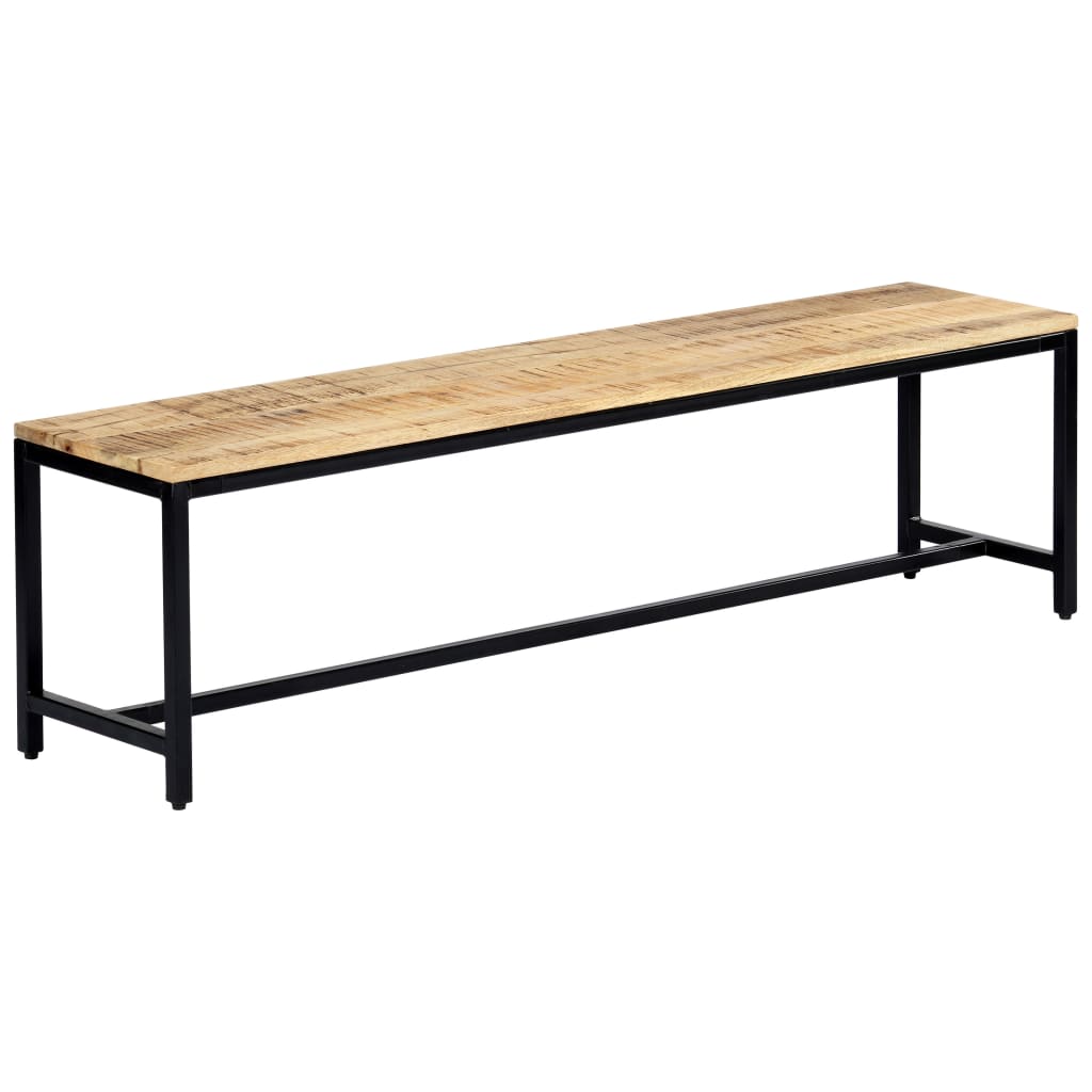 Banc à dîner 160 cm Bois de manguier massif brut Bancs de cuisine & salle à manger vidaXL   