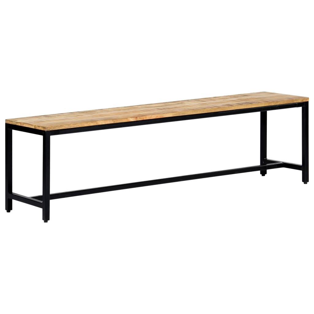 Banc à dîner 160 cm Bois de manguier massif brut Bancs de cuisine & salle à manger vidaXL   