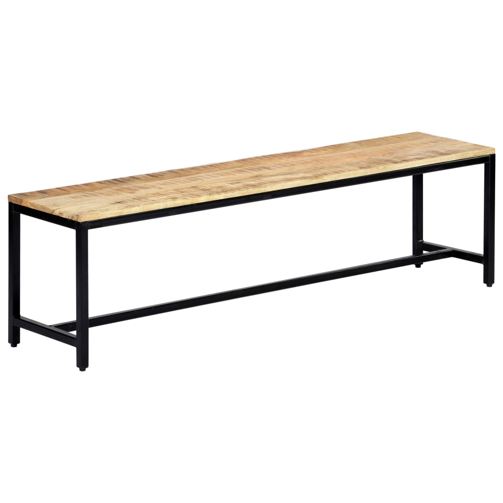 Banc à dîner 160 cm Bois de manguier massif brut Bancs de cuisine & salle à manger vidaXL   