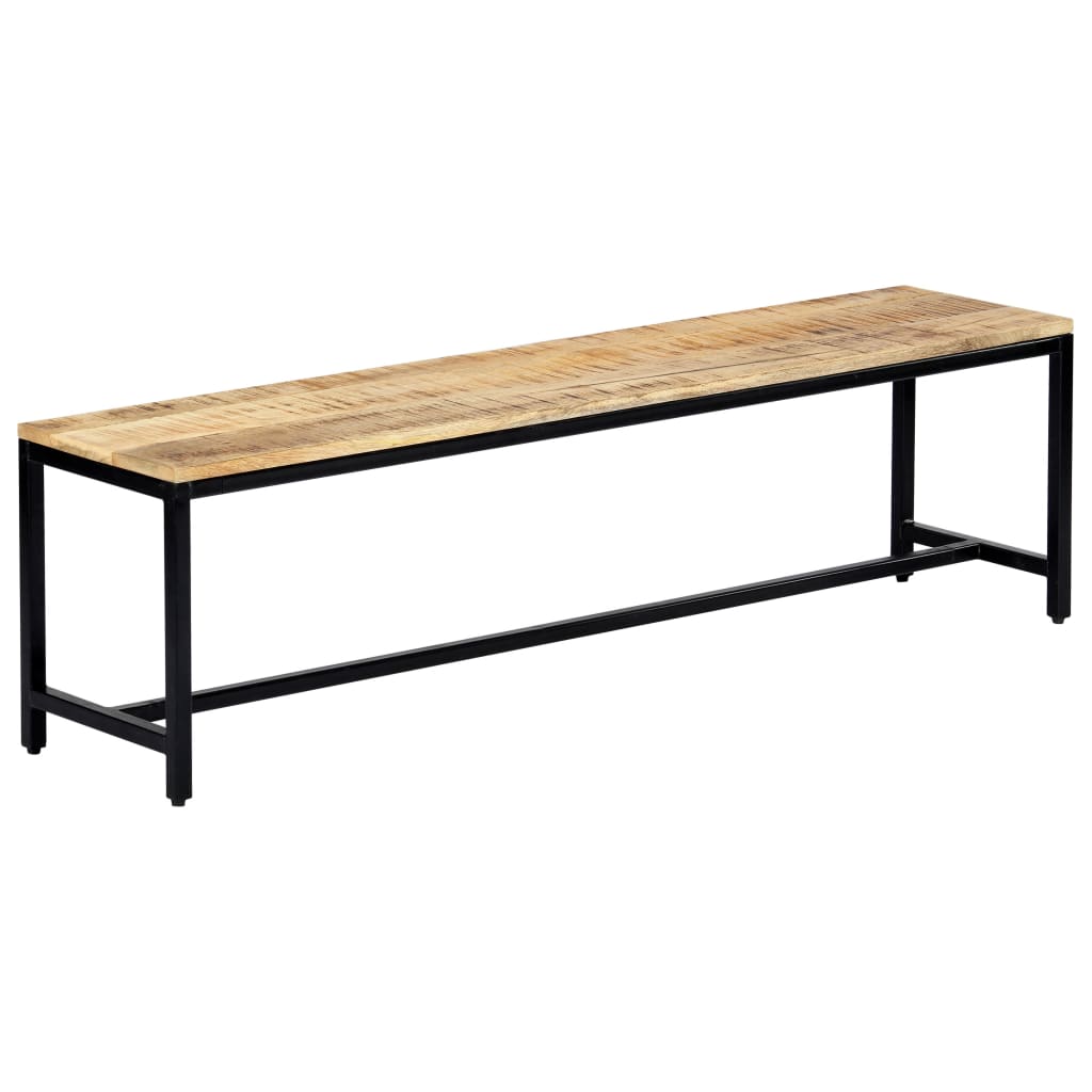 Banc à dîner 160 cm Bois de manguier massif brut Bancs de cuisine & salle à manger vidaXL   