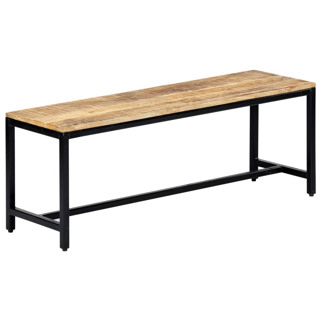 Banc à dîner 120 cm Bois de manguier massif brut Bancs de cuisine & salle à manger vidaXL   