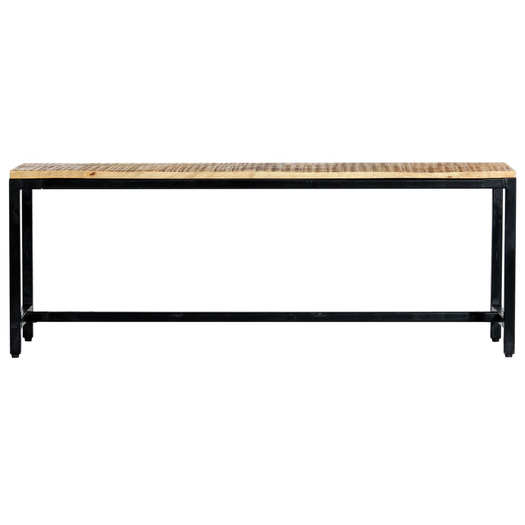 Banc à dîner 120 cm Bois de manguier massif brut Bancs de cuisine & salle à manger vidaXL   