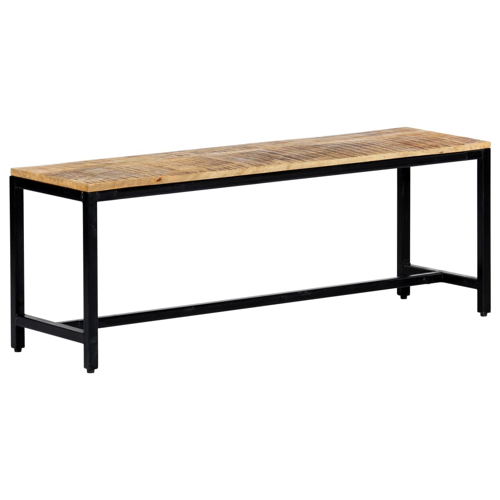 Banc à dîner 120 cm Bois de manguier massif brut Bancs de cuisine & salle à manger vidaXL   