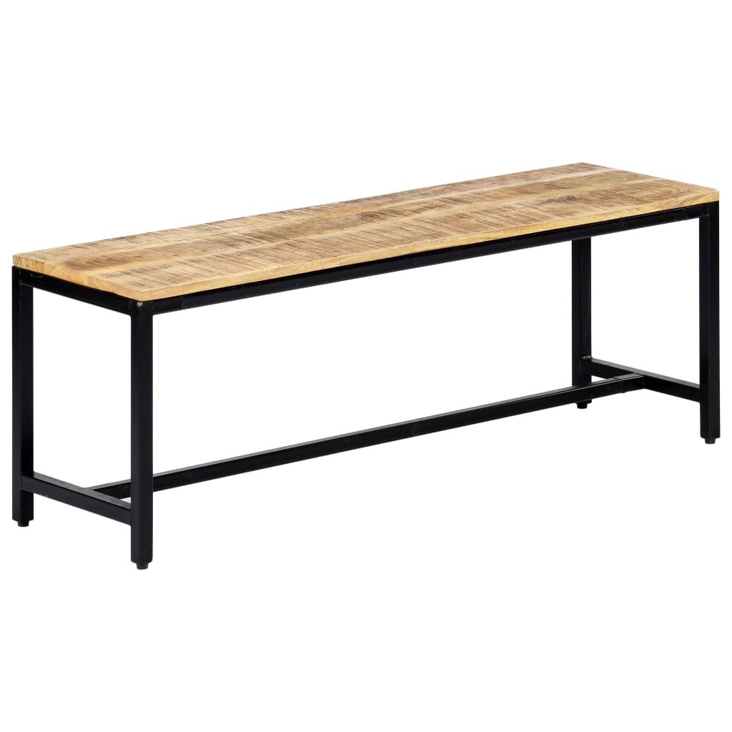 Banc à dîner 120 cm Bois de manguier massif brut Bancs de cuisine & salle à manger vidaXL   