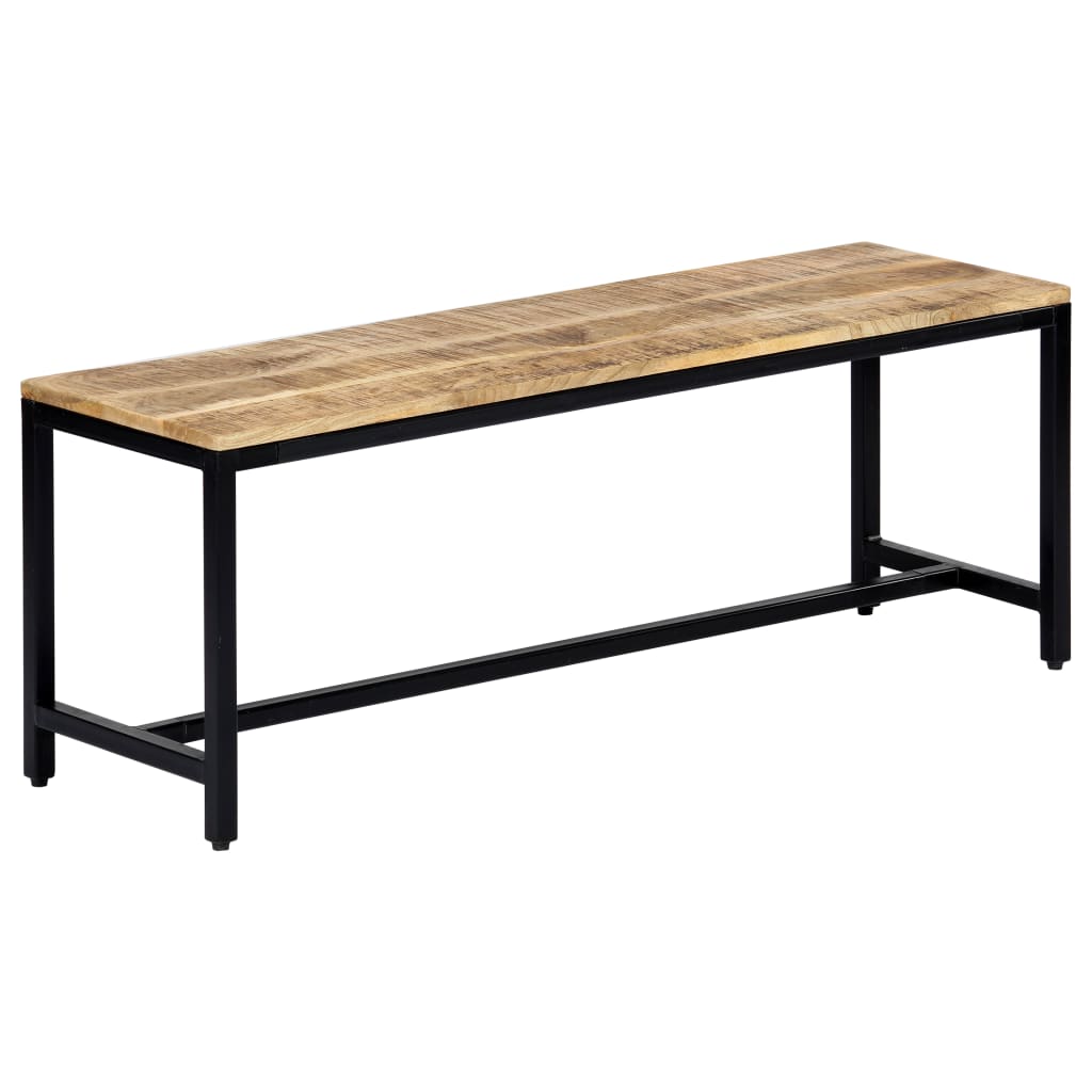 Banc à dîner 120 cm Bois de manguier massif brut Bancs de cuisine & salle à manger vidaXL   