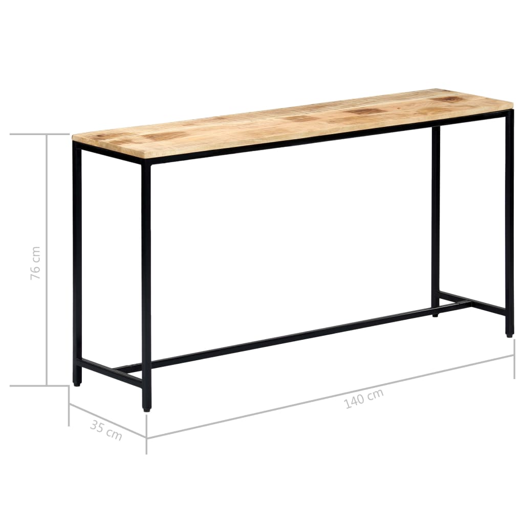 Table console 140 x 35 x 76 cm Bois de manguier massif brut Tables d'appoint vidaXL