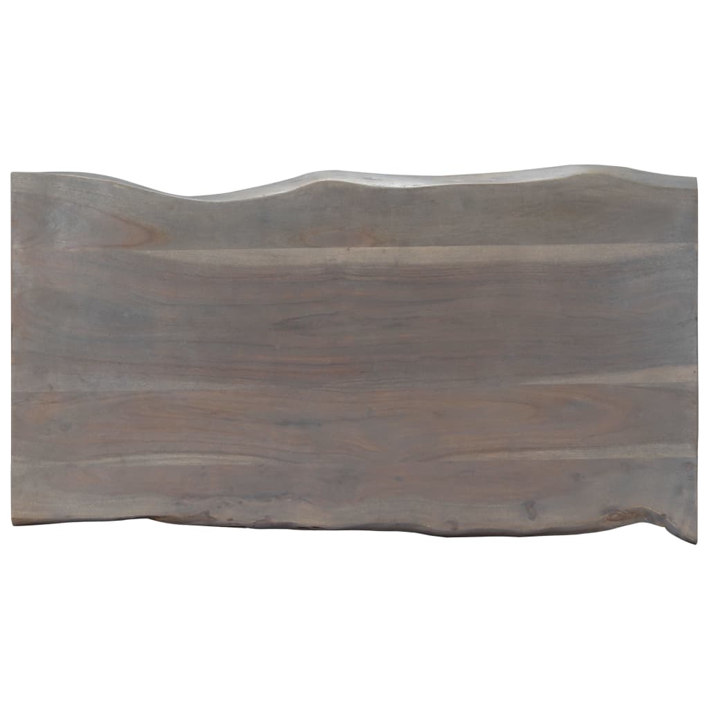 Table basse avec bord naturel Gris 115x60x40 cm Bois d'acacia Tables basses vidaXL   