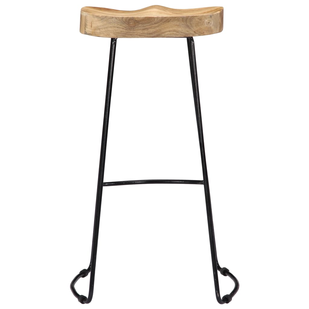 Tabourets de bar Gavin lot de 2 bois de manguier massif Tabourets de bar vidaXL   