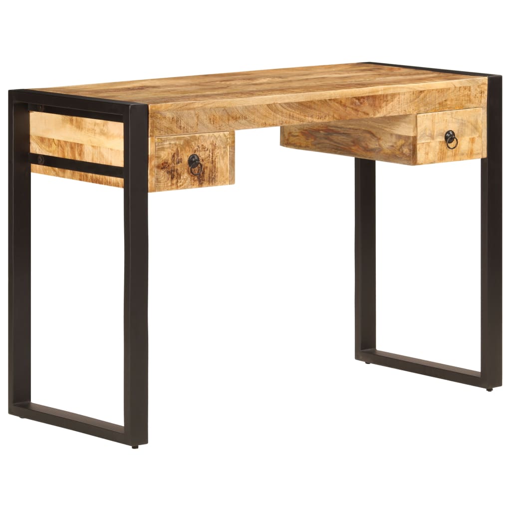 Bureau avec 2 tiroirs 110x50x77 cm Bois solide de manguier Bureaux vidaXL   