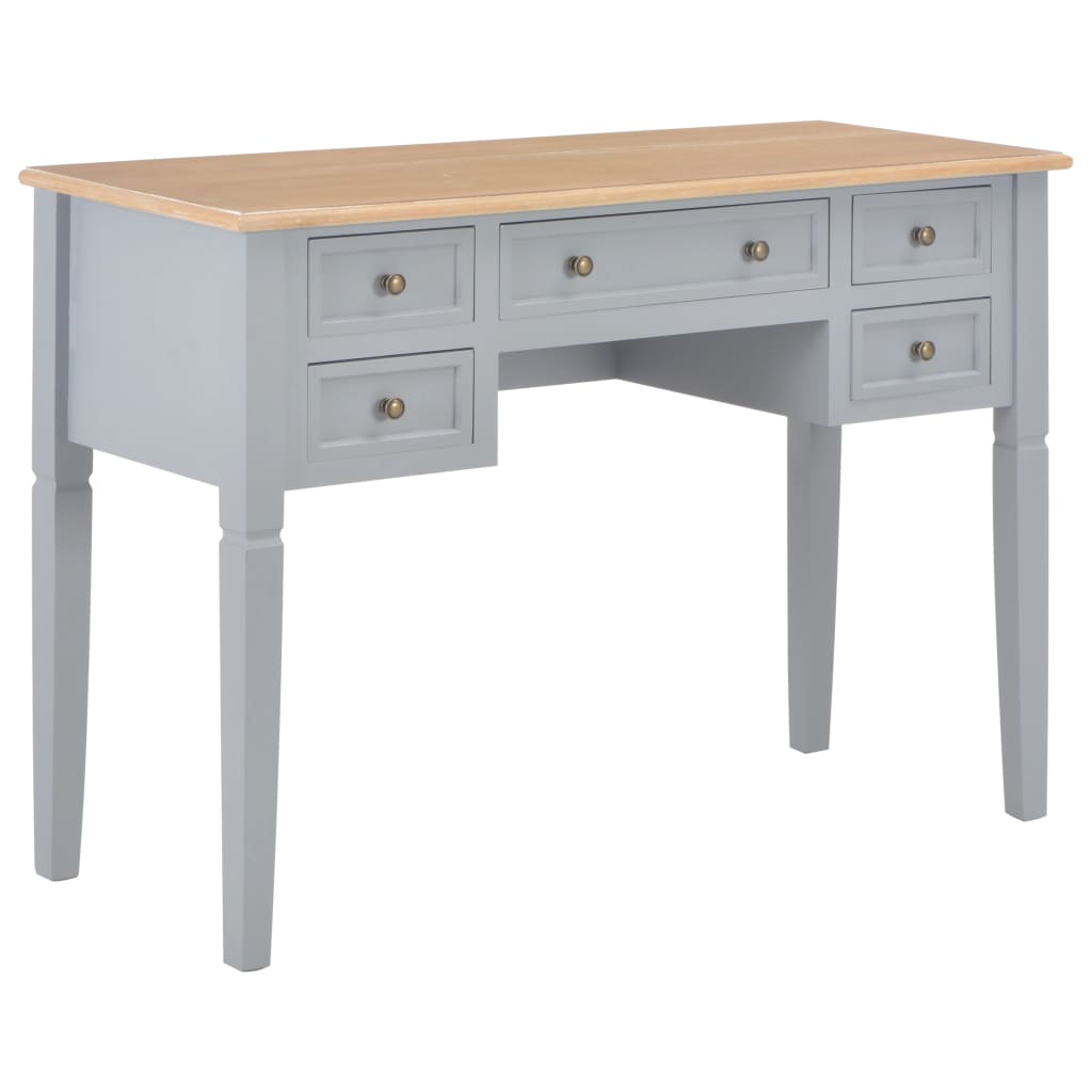 Bureau Gris 109,5 x 45 x 77,5 cm Bois Bureaux vidaXL   