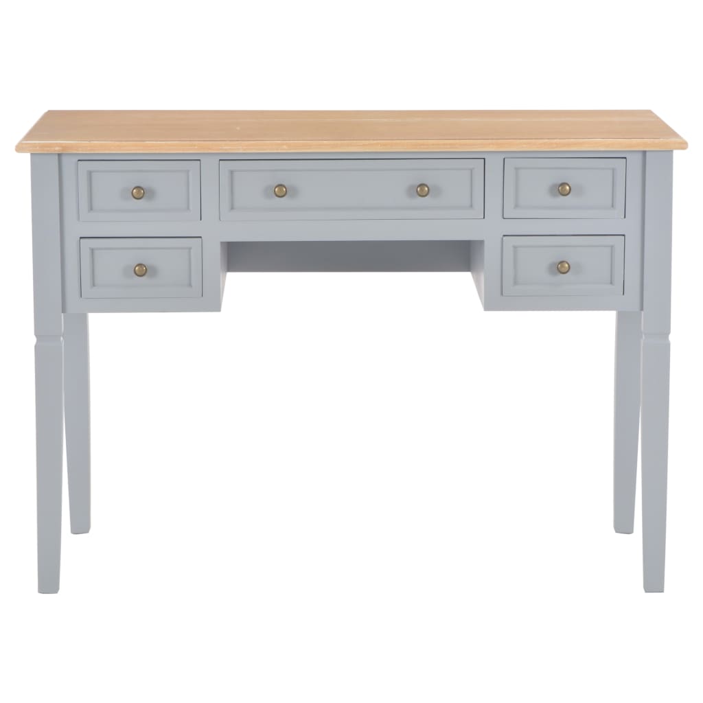 Bureau Gris 109,5 x 45 x 77,5 cm Bois Bureaux vidaXL   