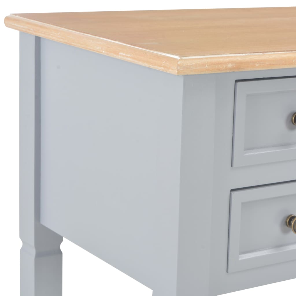 Bureau Gris 109,5 x 45 x 77,5 cm Bois Bureaux vidaXL   