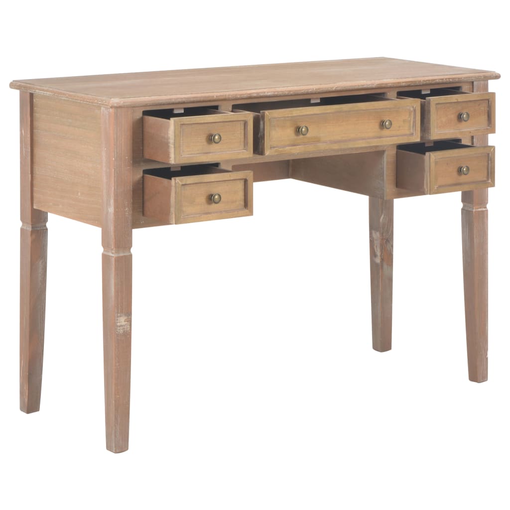 Bureau Marron 109,5 x 45 x 77,5 cm Bois Bureaux vidaXL   