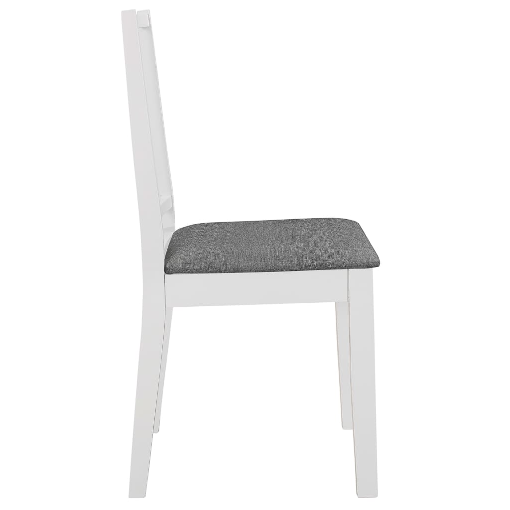 Chaises à manger avec coussins lot de 4 blanc bois solide Chaises de cuisine vidaXL   