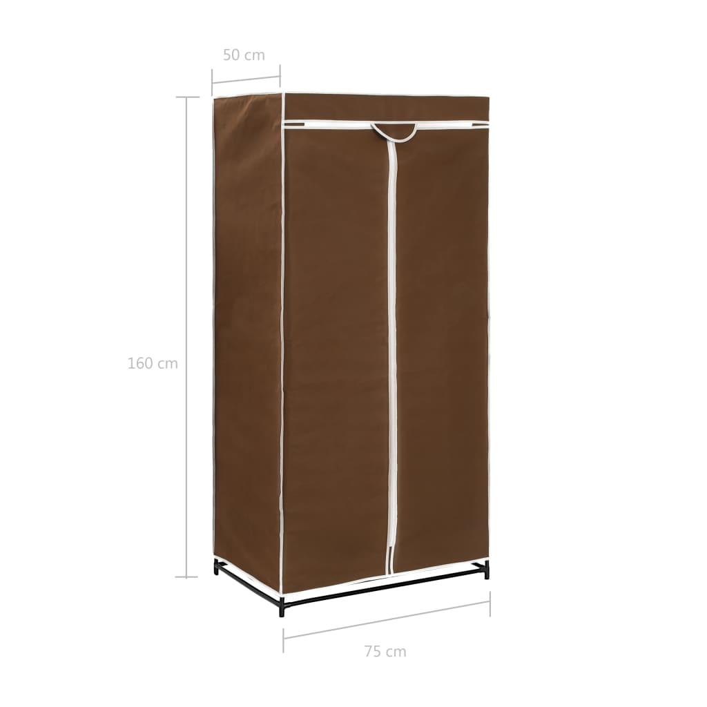 Garde-robe Marron 75x50x160 cm Armoires vidaXL