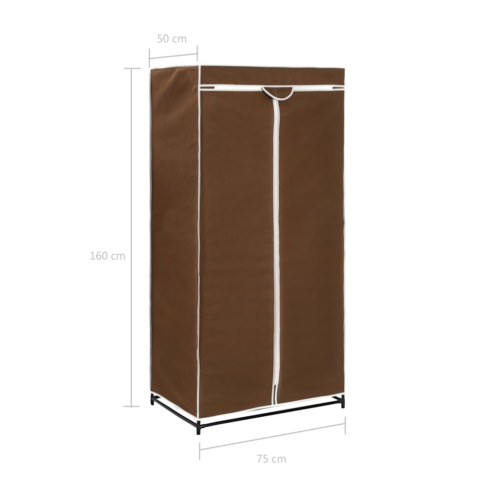 2 pcs Garde-robes Marron 75x50x160 cm Armoires vidaXL