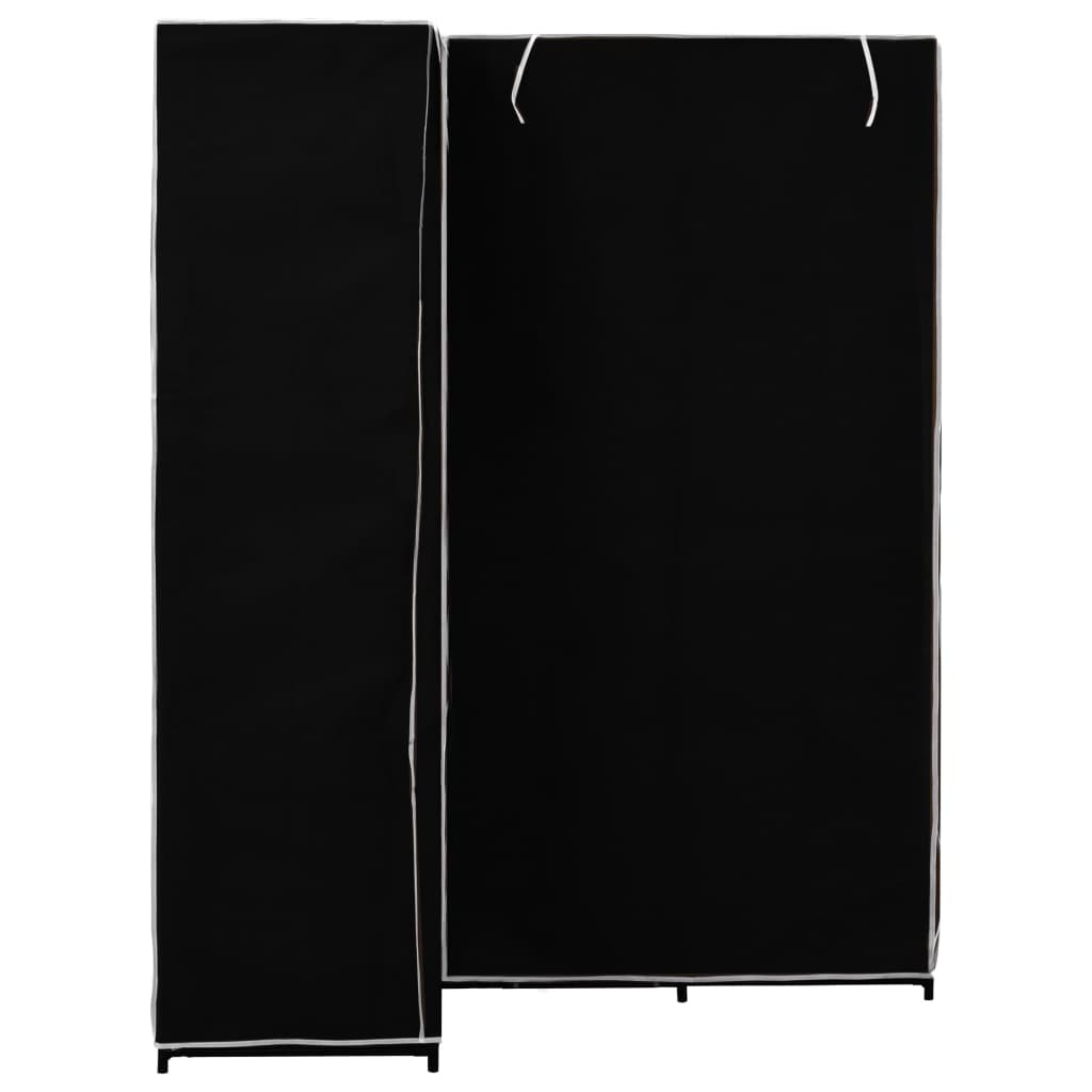 Garde-robe d'angle Noir 130x87x169 cm Armoires vidaXL