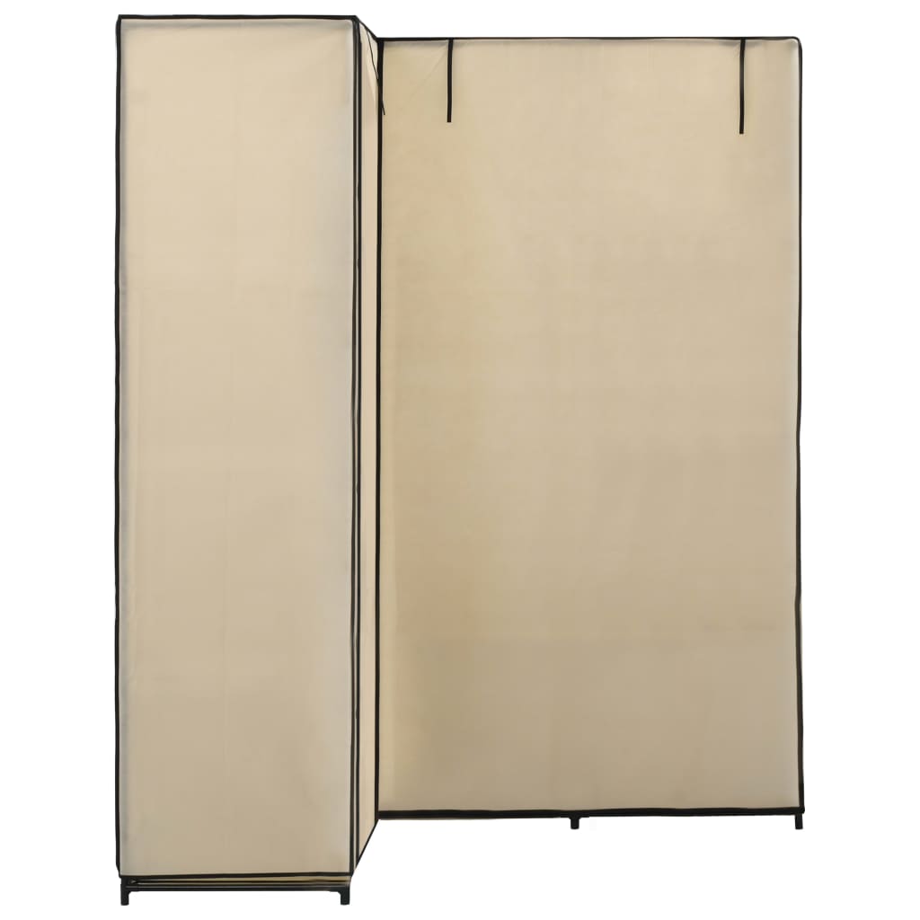 Garde-robe d'angle Crème 130 x 87 x 169 cm Armoires vidaXL