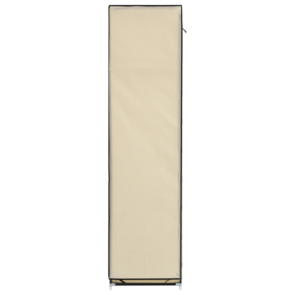 Armoire avec compartiments et barres Crème 150x45x175 cm Tissu Armoires vidaXL