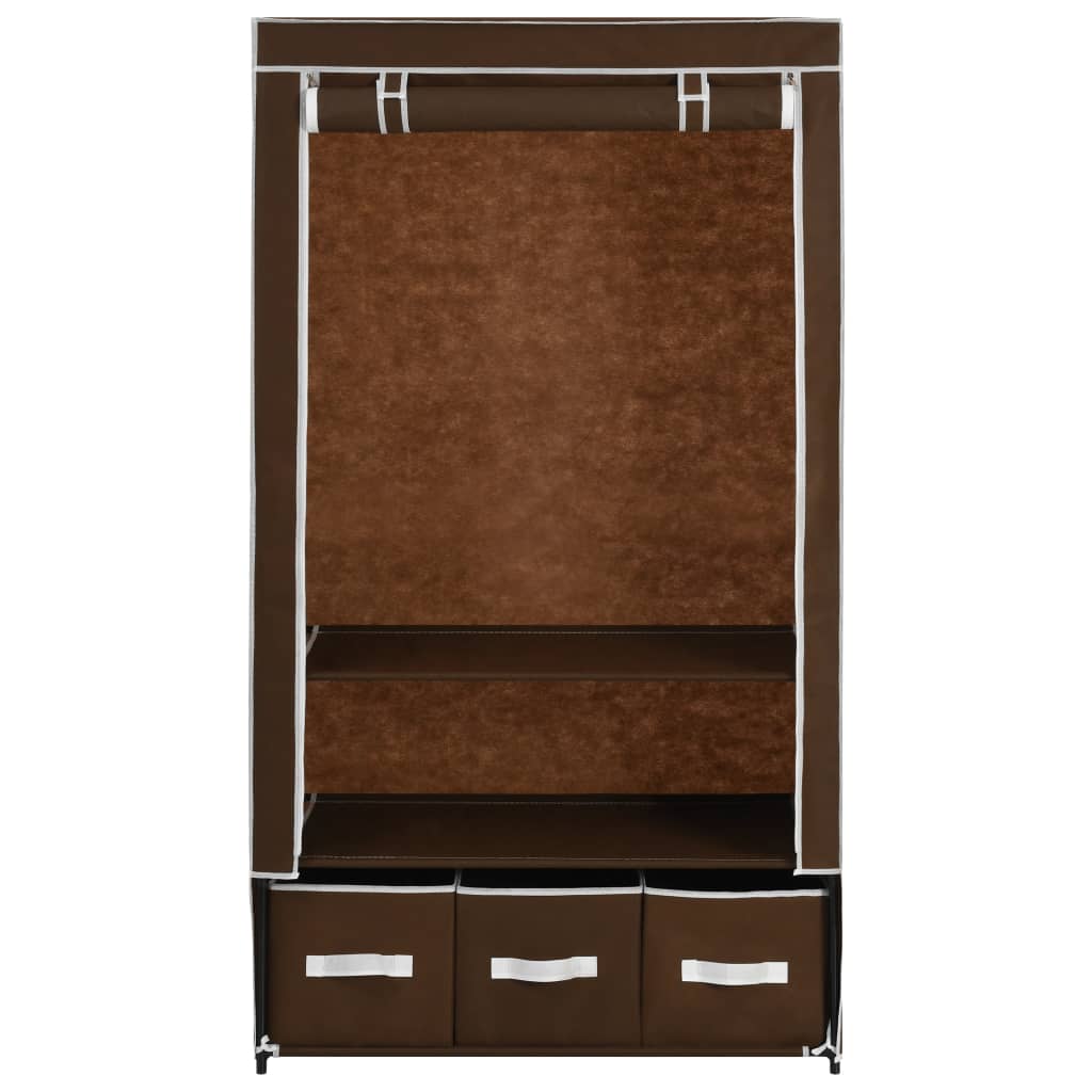 Garde-robe Marron 87x49x159 cm Tissu Armoires vidaXL