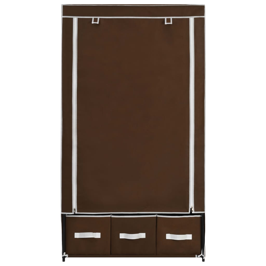 Garde-robe Marron 87x49x159 cm Tissu Armoires vidaXL