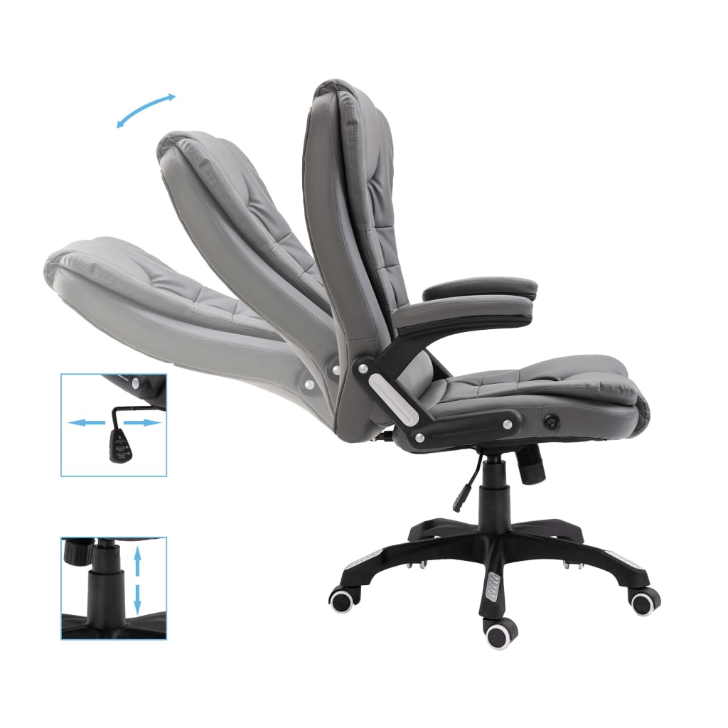 Chaise de bureau Anthracite Similicuir Chaises de bureau vidaXL   