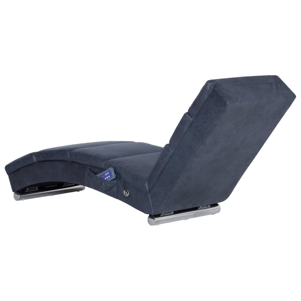 Chaise longue de longue Gris Similicuir daim Chaises longues vidaXL   