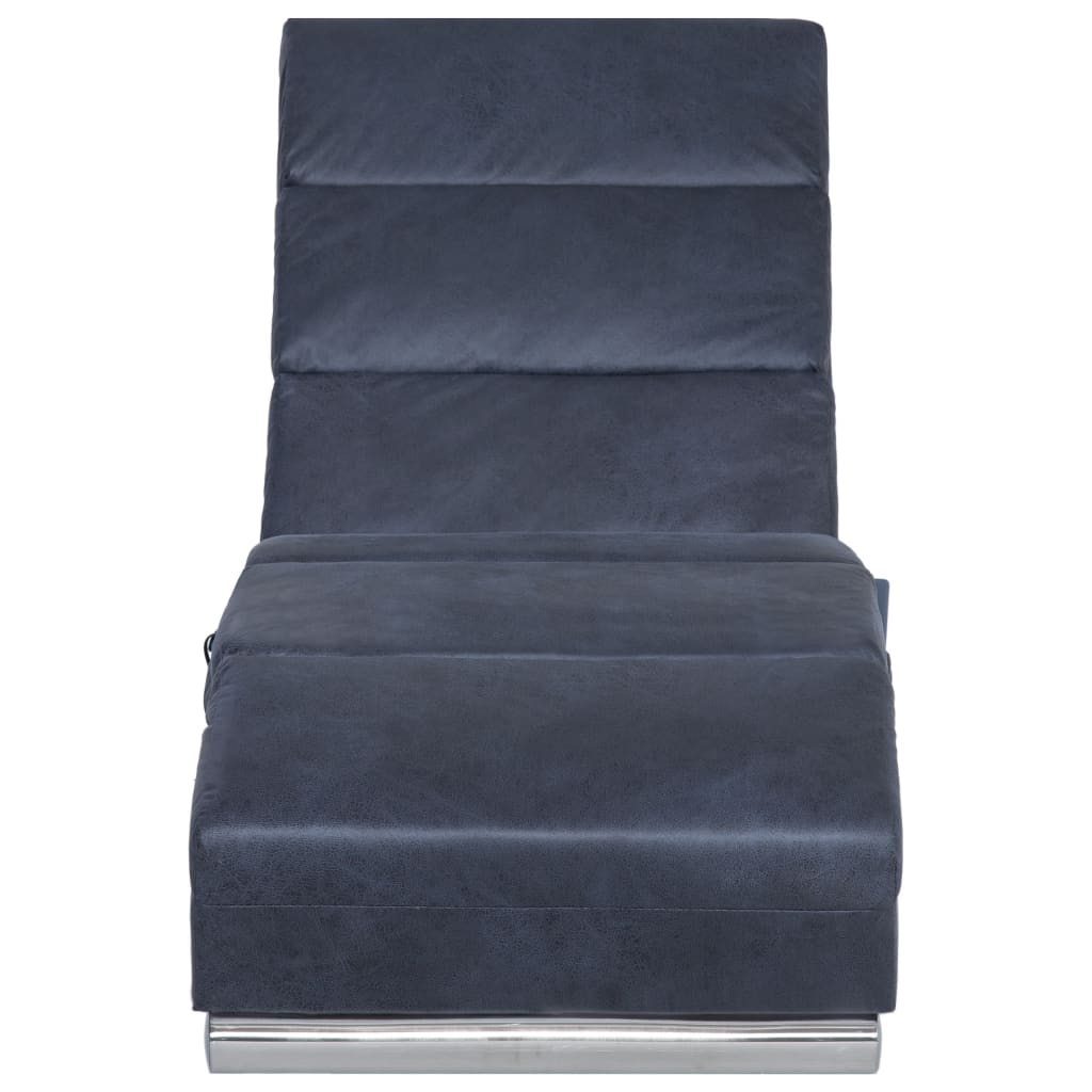 Chaise longue de longue Gris Similicuir daim Chaises longues vidaXL   