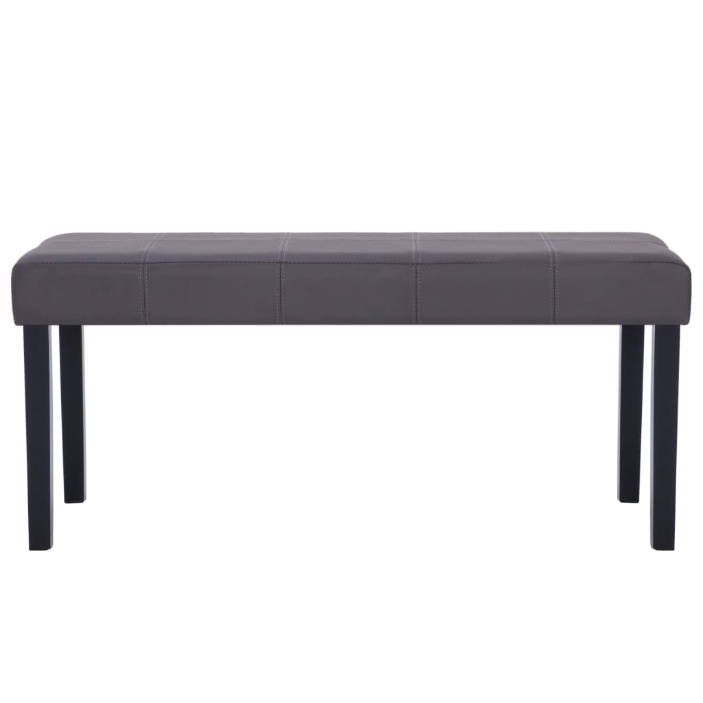 281309 vidaXL Bench 106 cm Grey Faux Leather - Xios Store SNC