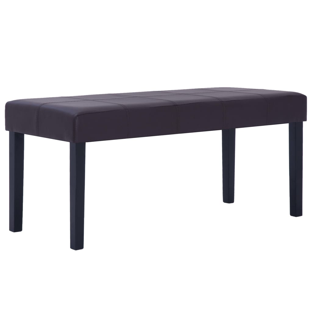 Banc 106 cm Marron Similicuir Bancs coffres vidaXL   