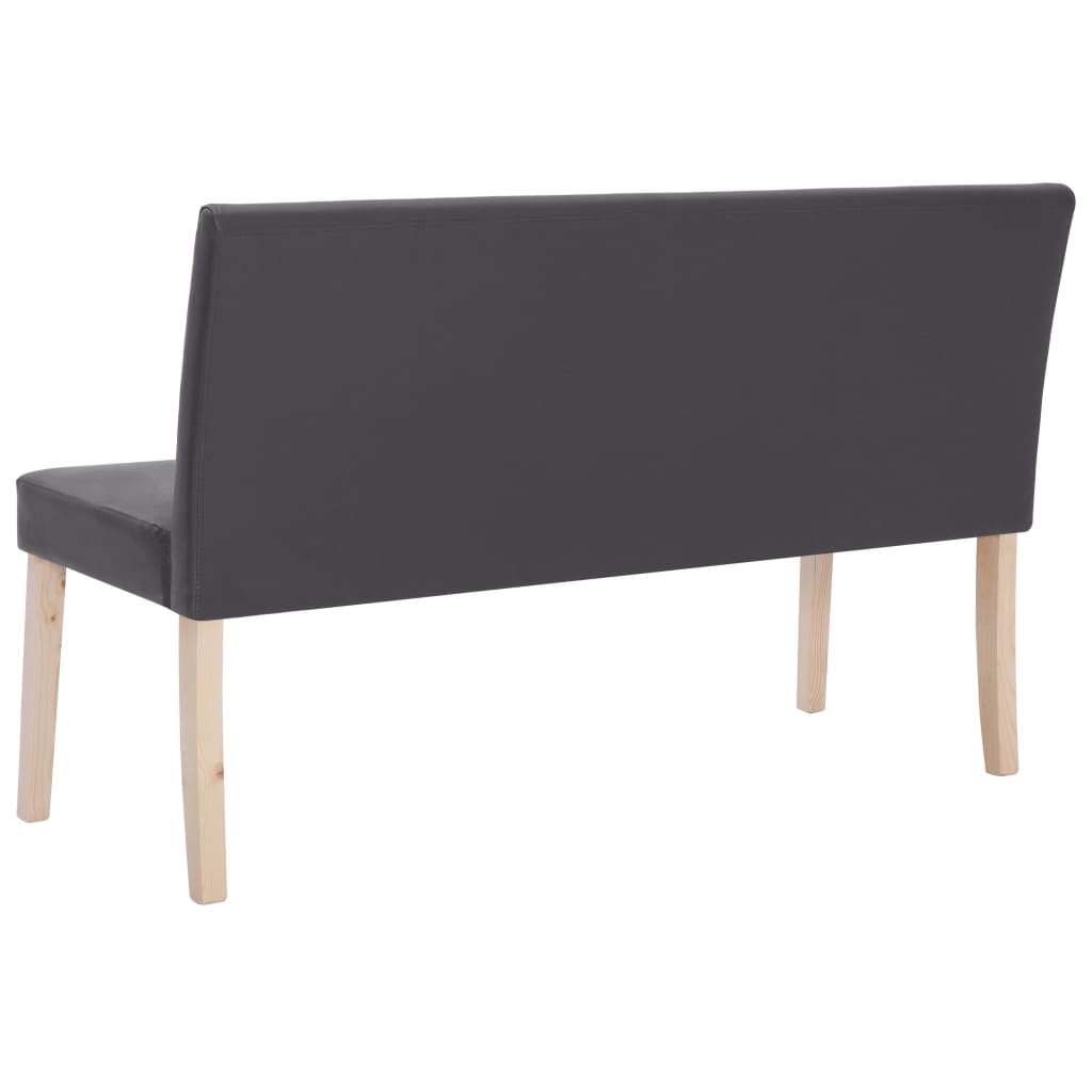 Banc 139,5 cm Gris Similicuir Bancs coffres vidaXL   