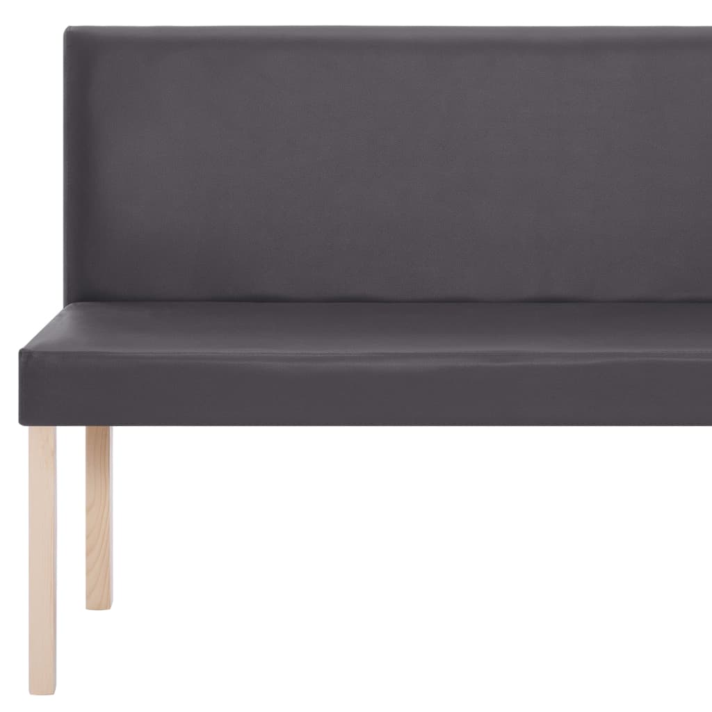 Banc 139,5 cm Gris Similicuir Bancs coffres vidaXL   