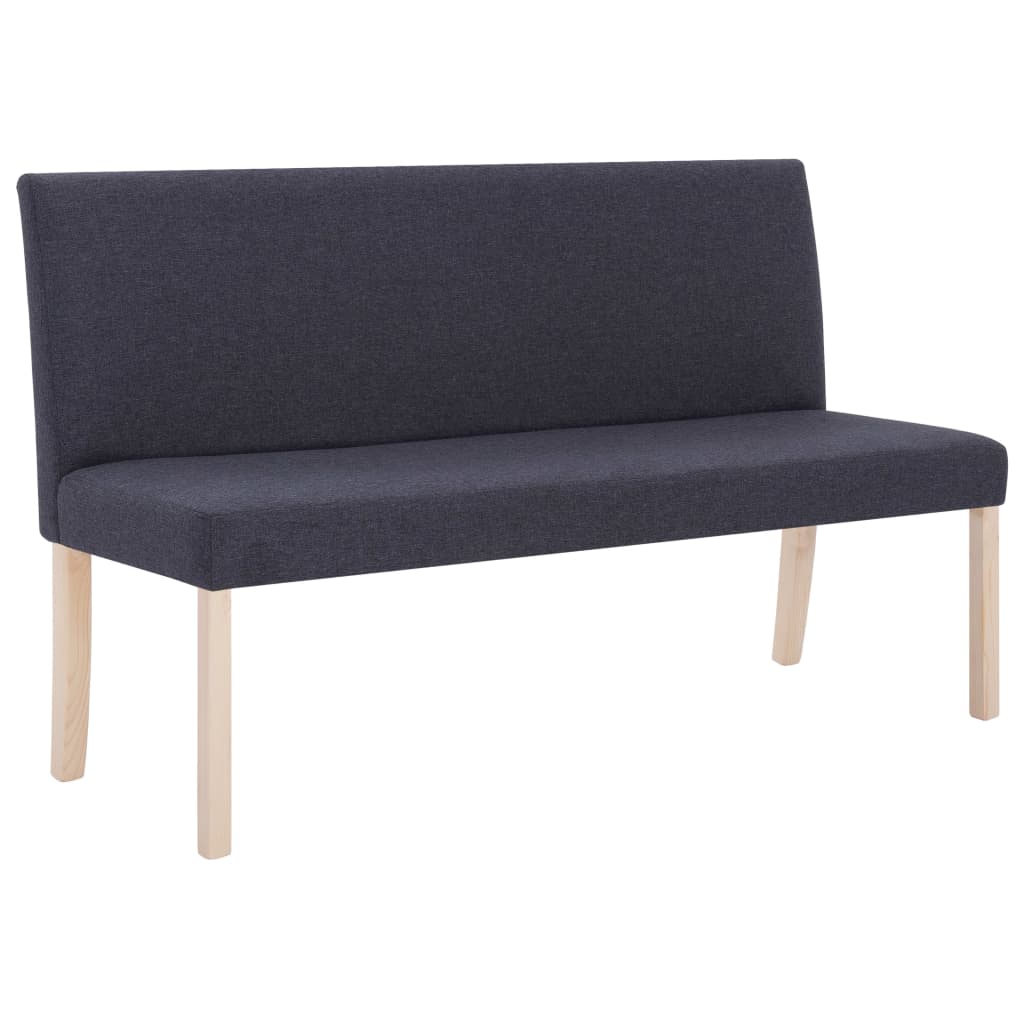 Banc 139,5 cm Gris foncé Polyester Bancs coffres vidaXL   