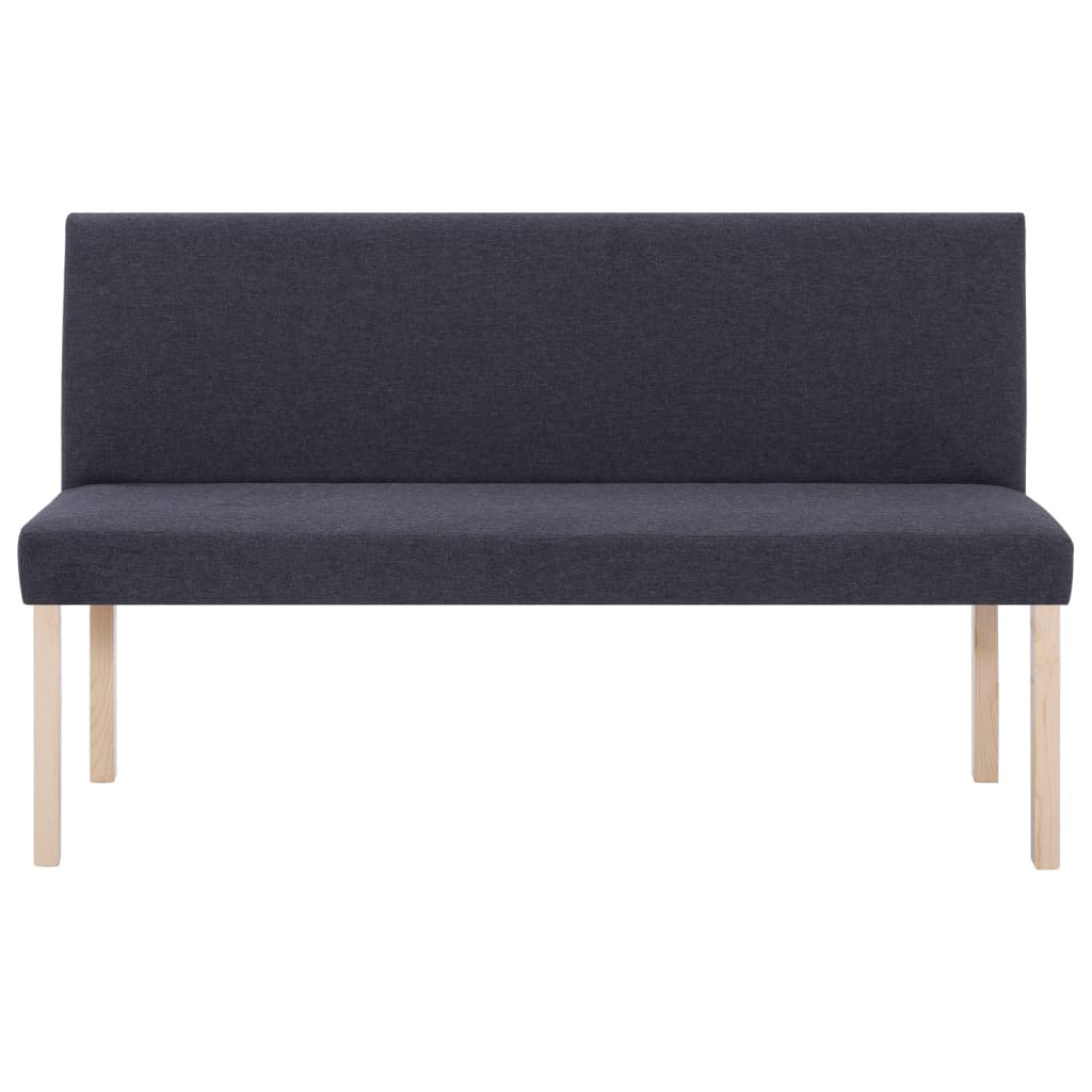 Banc 139,5 cm Gris foncé Polyester Bancs coffres vidaXL   