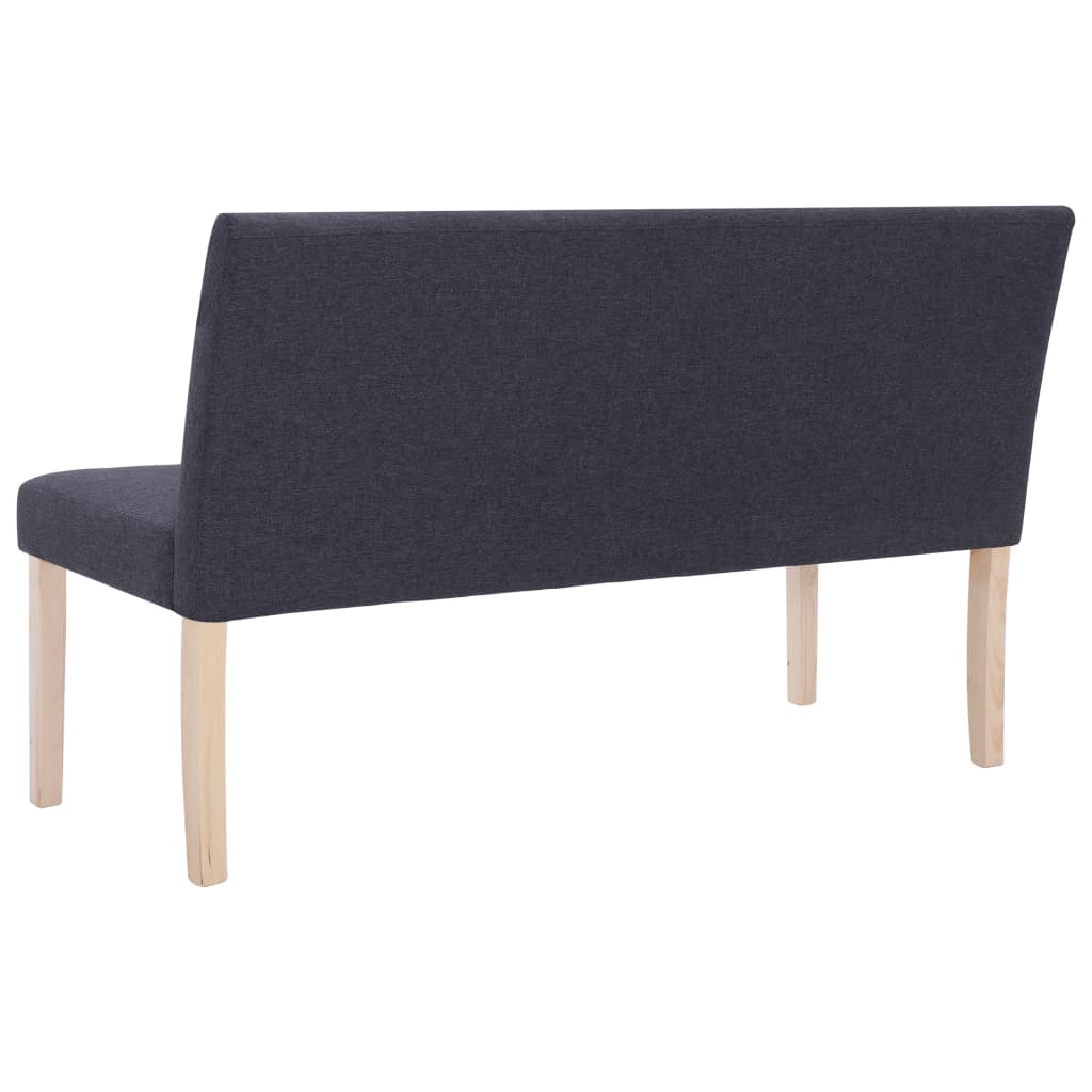 Banc 139,5 cm Gris foncé Polyester Bancs coffres vidaXL   