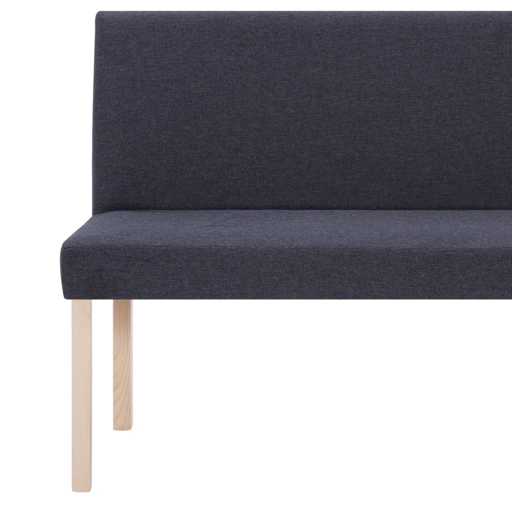 Banc 139,5 cm Gris foncé Polyester Bancs coffres vidaXL   