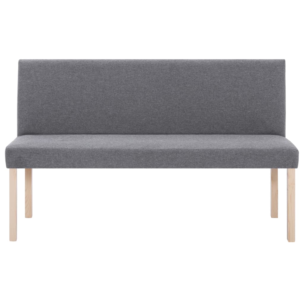 Banc 139,5 cm Gris clair Polyester Bancs coffres vidaXL   