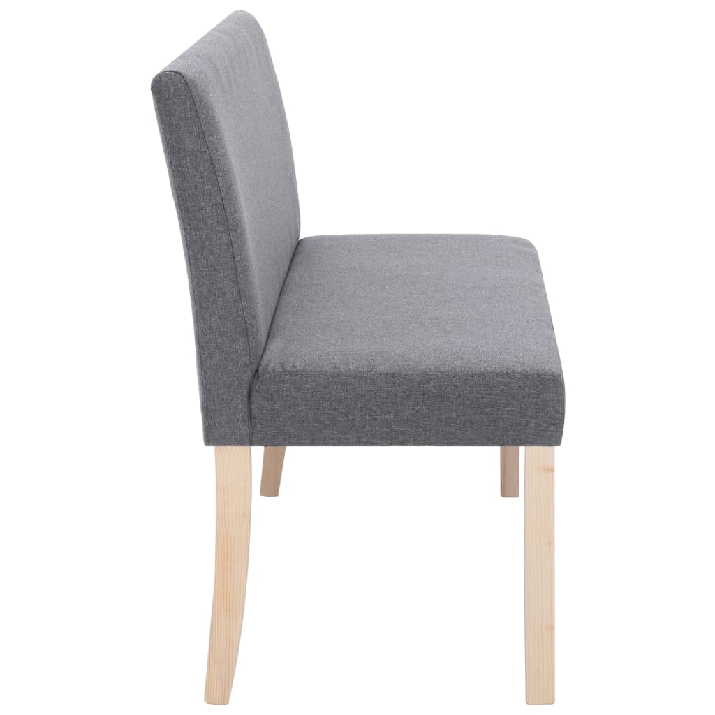 Banc 139,5 cm Gris clair Polyester Bancs coffres vidaXL   