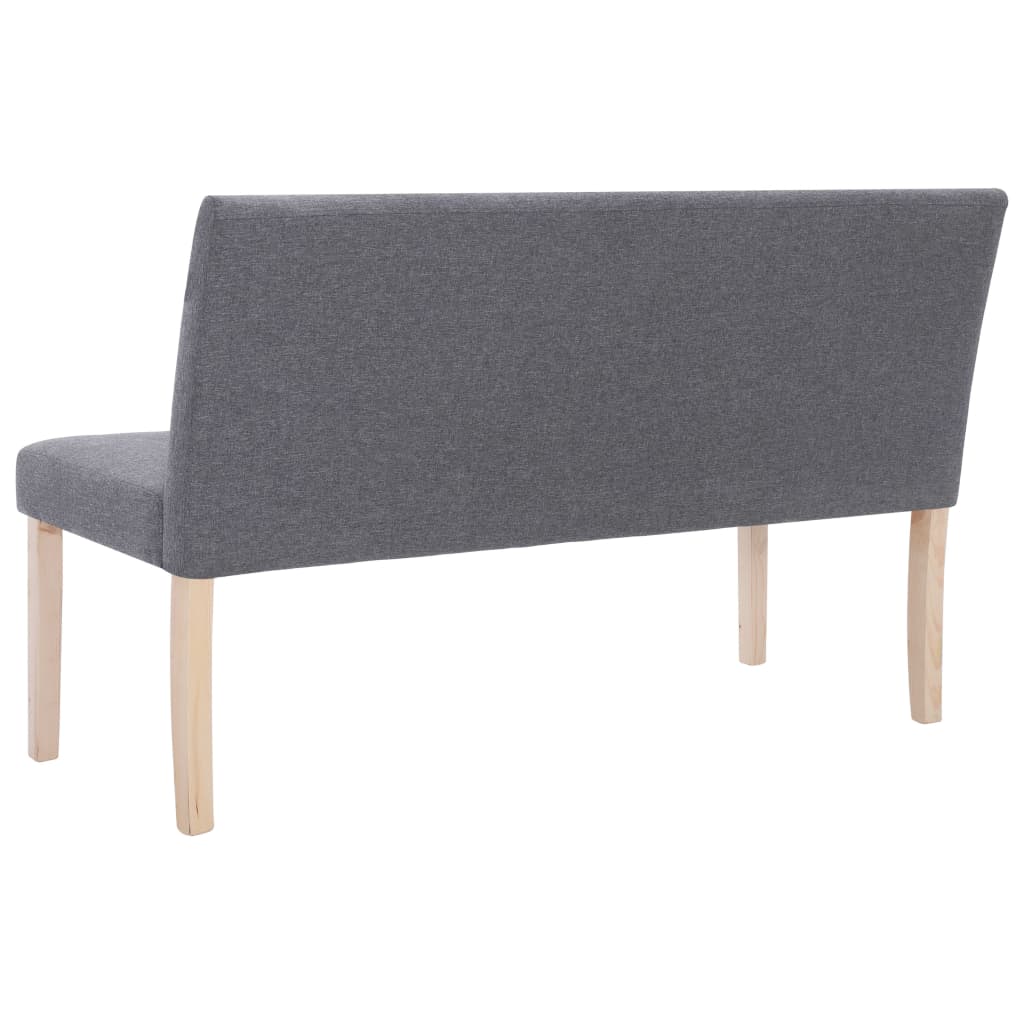 Banc 139,5 cm Gris clair Polyester Bancs coffres vidaXL   