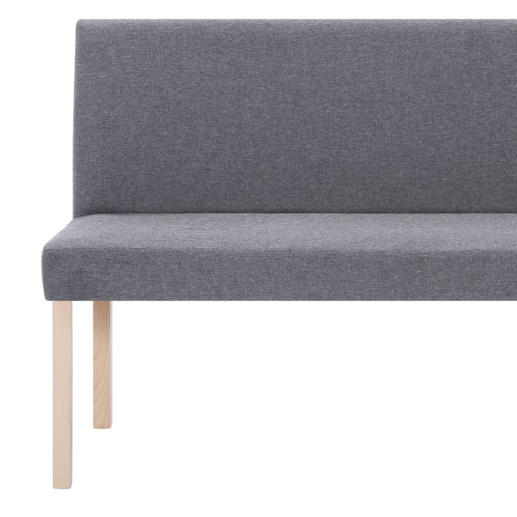 Banc 139,5 cm Gris clair Polyester Bancs coffres vidaXL   