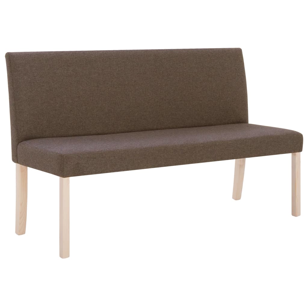 Banc 139,5 cm Marron Polyester Bancs coffres vidaXL   