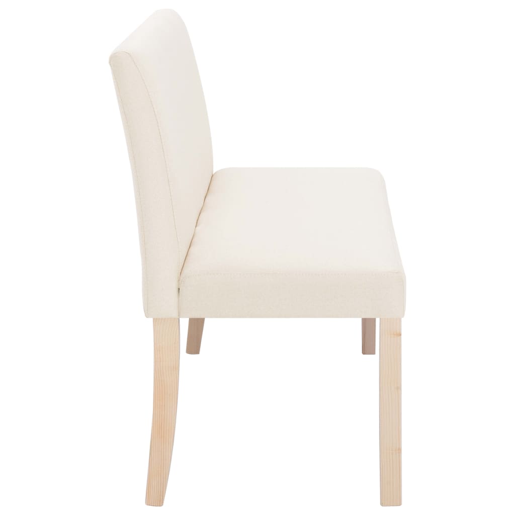 Banc 139,5 cm Crème Polyester Bancs coffres vidaXL   