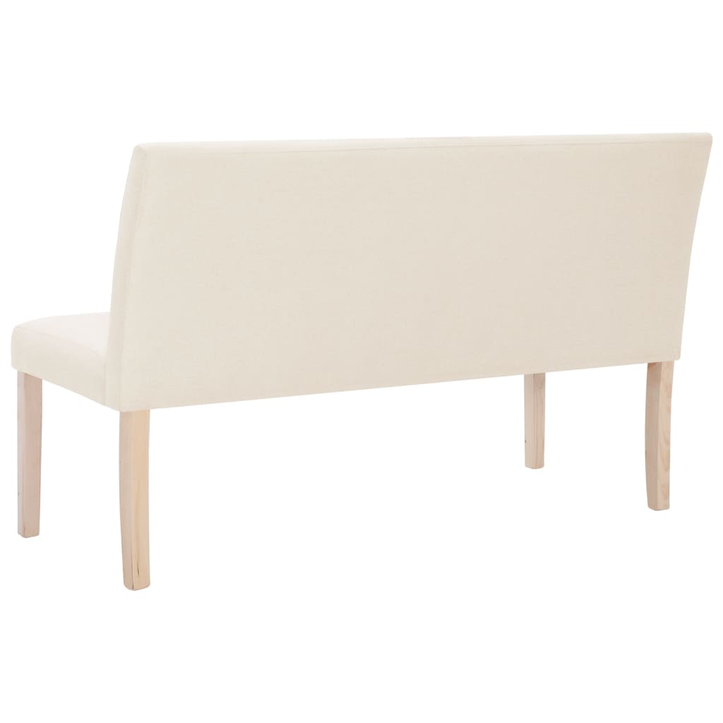 Banc 139,5 cm Crème Polyester Bancs coffres vidaXL   