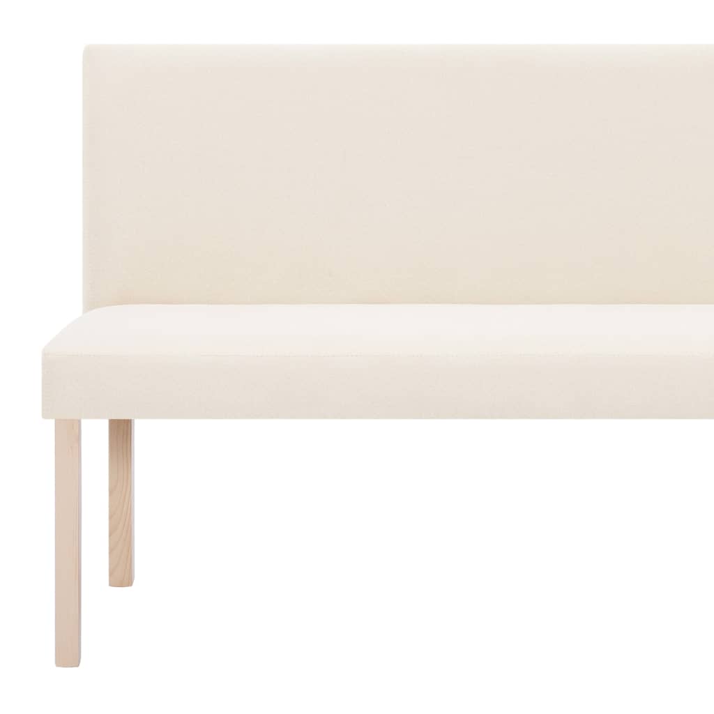 Banc 139,5 cm Crème Polyester Bancs coffres vidaXL   