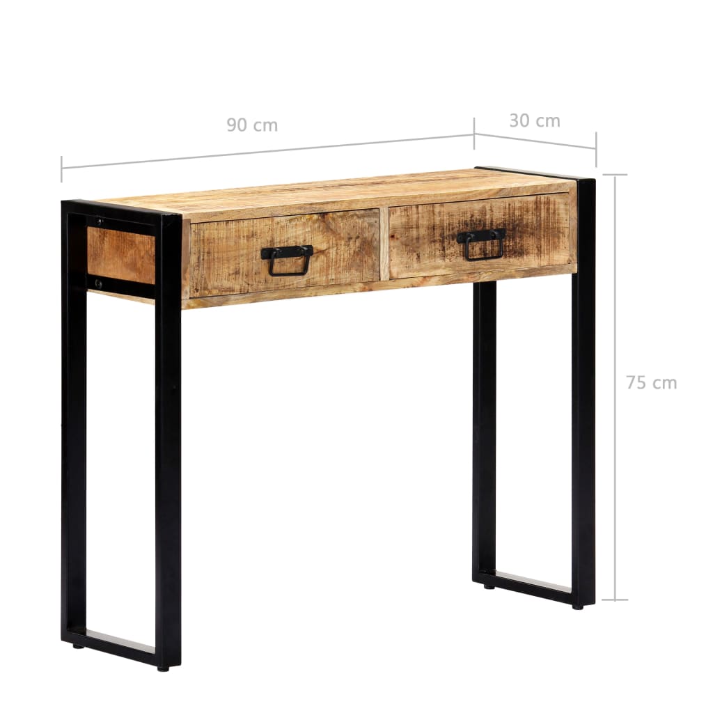 Table console 90 x 30 x 75 cm Bois de manguier massif Tables d'appoint vidaXL   