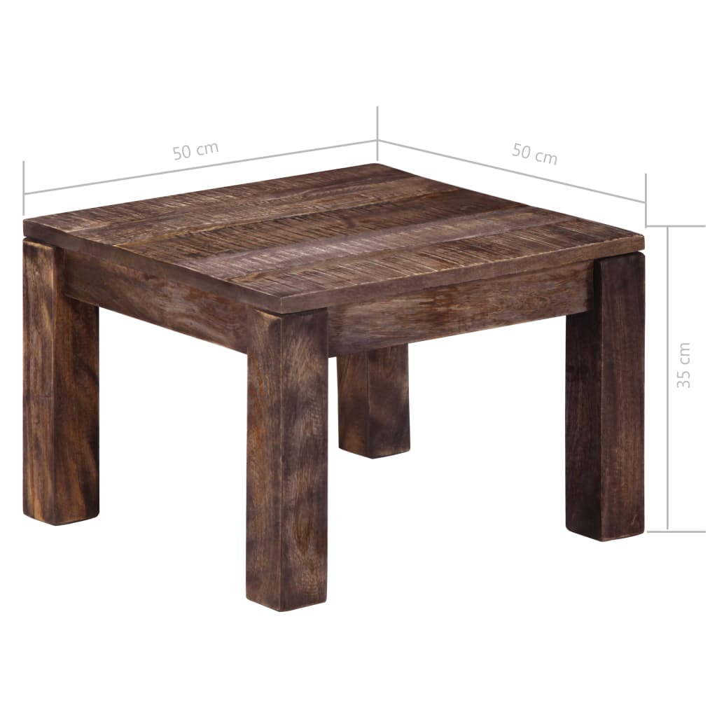 Table basse 50x50x35 cm Bois de manguier massif Tables basses vidaXL   