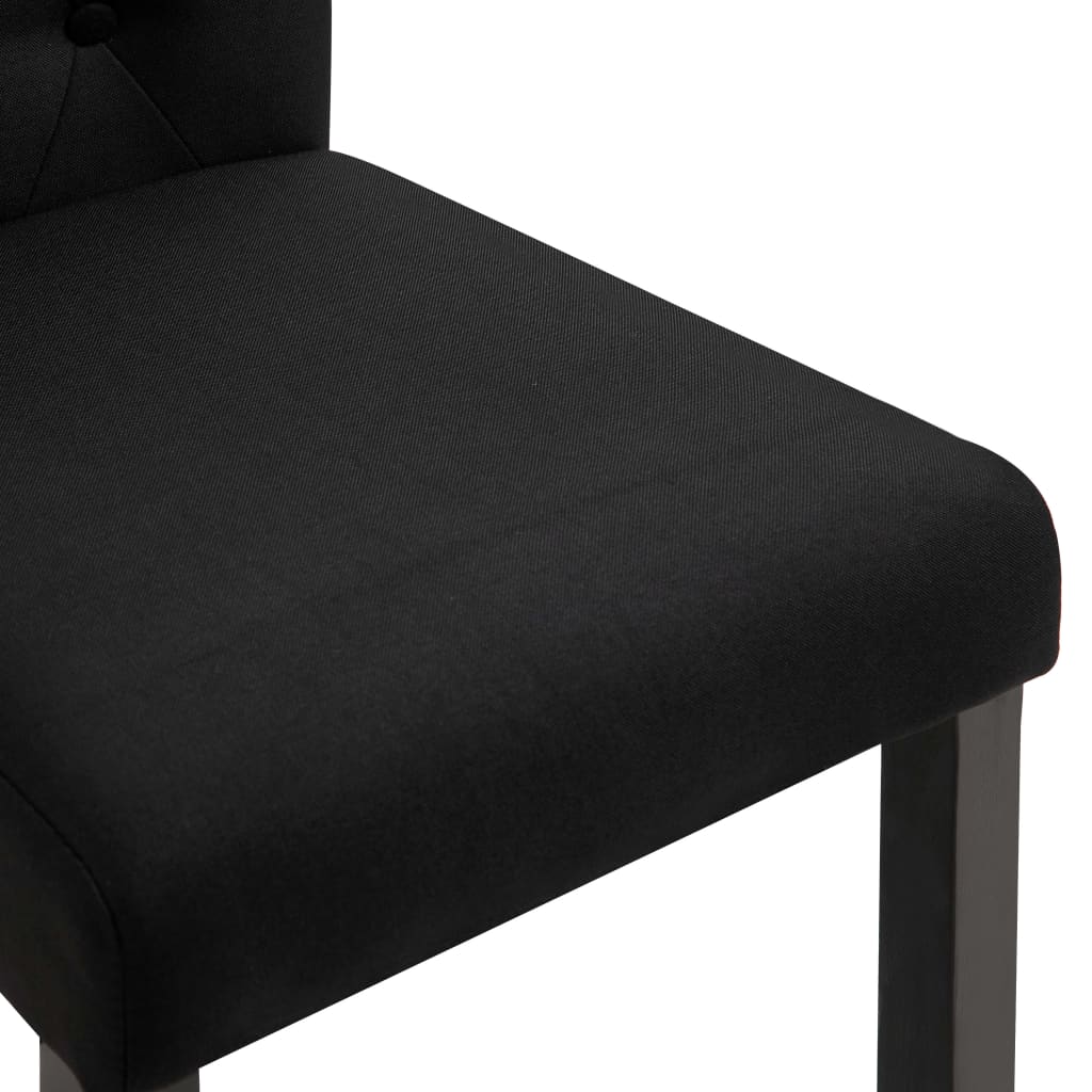 Chaises à manger lot de 2 noir tissu Chaises de cuisine vidaXL   