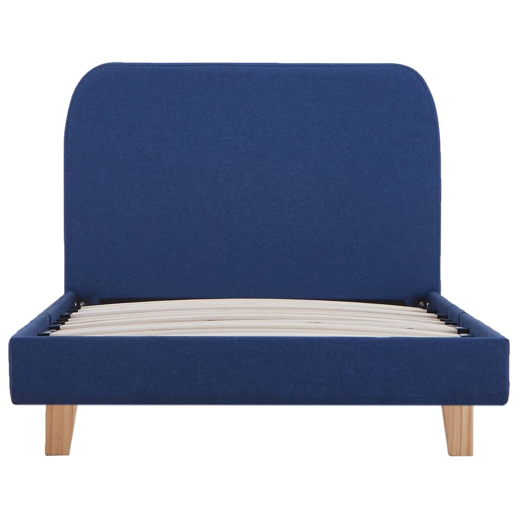 Cadre de lit Bleu Tissu 90 x 200 cm Lits & cadres de lit vidaXL   