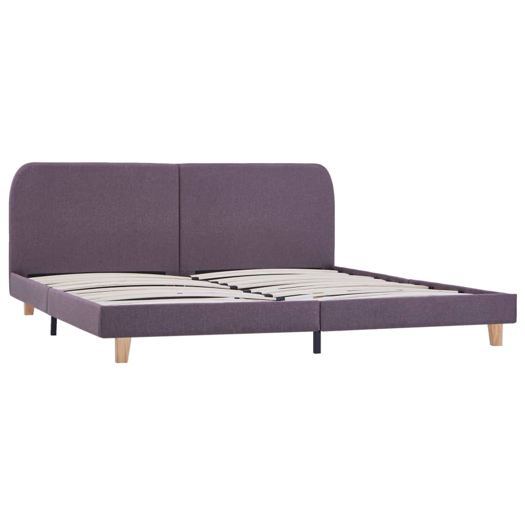 Cadre de lit Taupe Tissu 180 x 200 cm Lits & cadres de lit vidaXL   